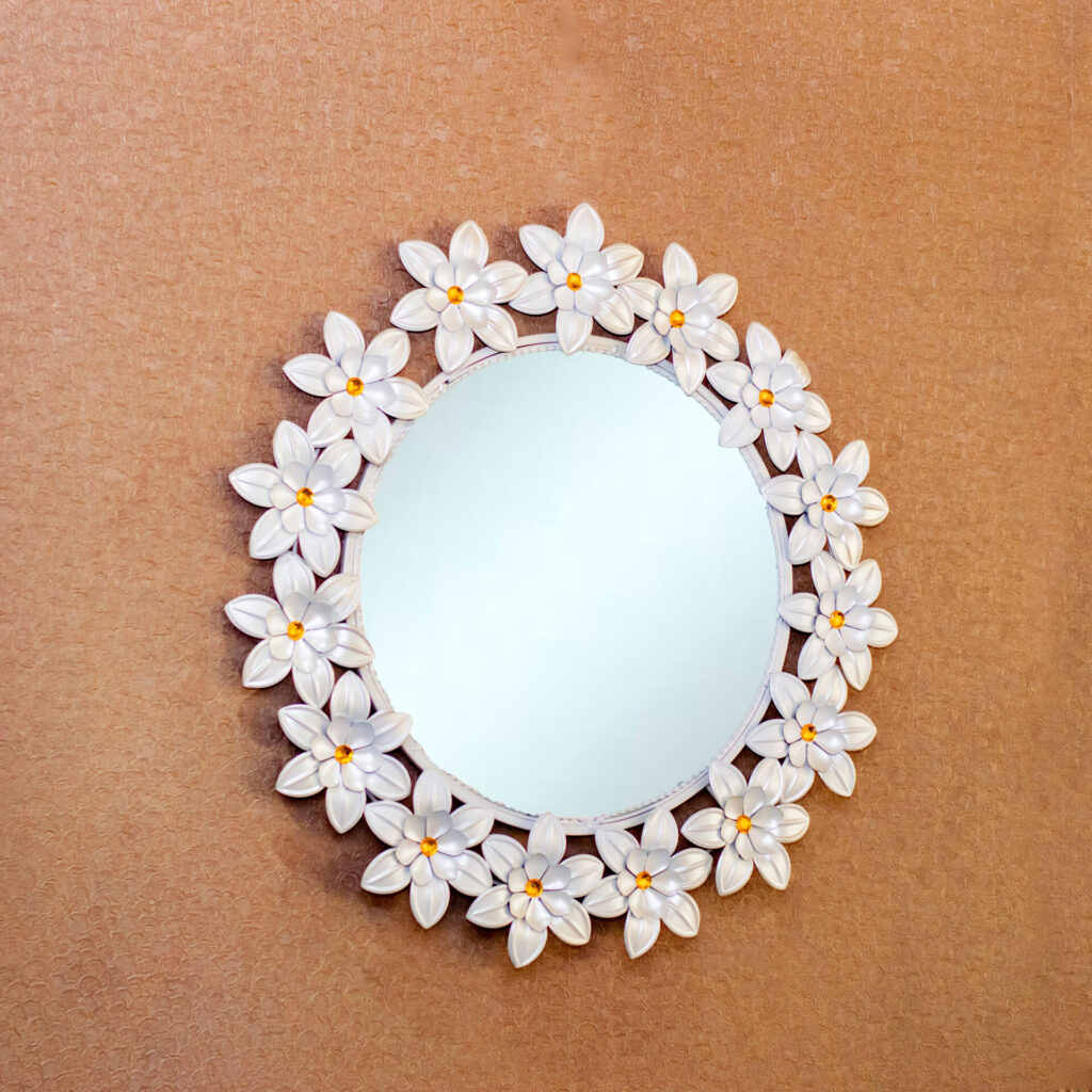 accent-wall-mirror-metal-round-in-off-white-floral-frame-with-filigree-and-stone-201877