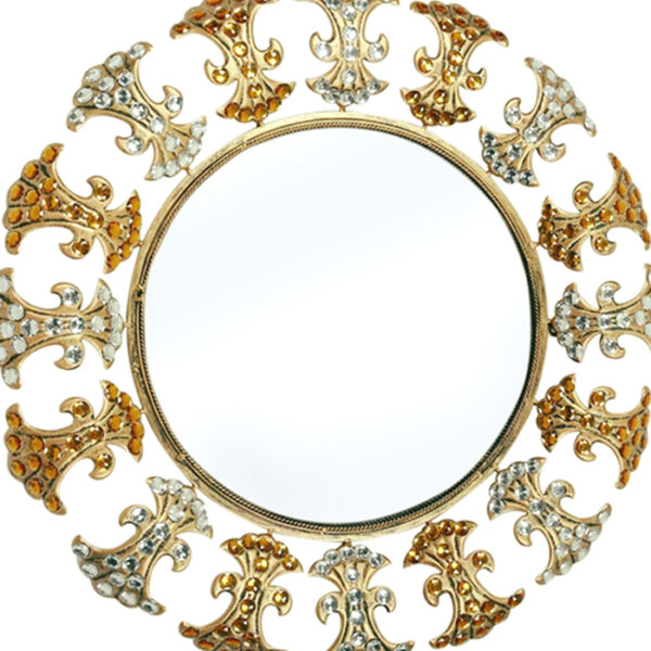 accent-wall-mirror-metal-round-with-filigree-work-and-stones-antique-copper-720800